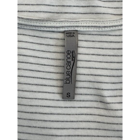 BLUE CANOE Organically Grow Cotton Pleat Tank Size Small Striped - Picture 6 of 10